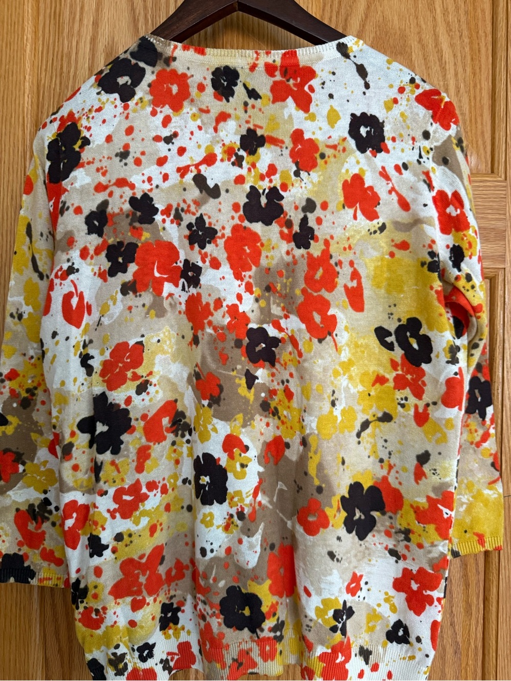 Relativity Multicolor Floral Button-Down Cardigan - Picture 4 of 6